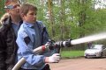 Jauno ugunsdzēsēju stafetes bērnunamā "Priedīte" (video)