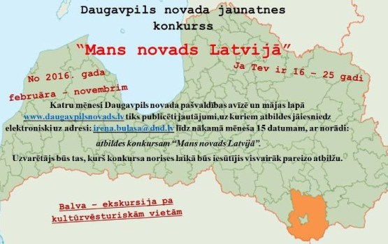 Konkurss jauniešiem "Mans novads Latvijā"