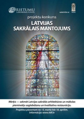 Sākusies pieteikšanās projektu konkursam “Latvijas sakrālais mantojums”