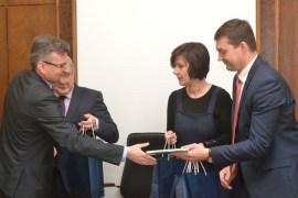 Daugavpils Domē uzņēma Polijas delegāciju