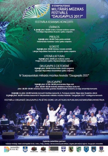 Notiks IV Starptautiskais militārās mūzikas festivāls "Daugavpils 2017"