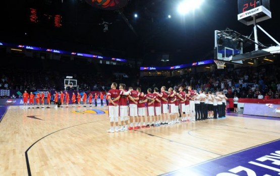 Basketbolisti gūst 100 punktus un viegli sasniedz EČ ceturtdaļfinālu