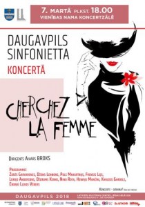 DAUGAVPILS SINFONIETTA koncertā  CHERCHEZ LA FEMME
