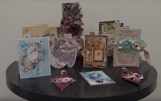 LCB skatāma Nataļjas Aļehno scrapbooking tehnikā tapušo atklātnīšu izstāde