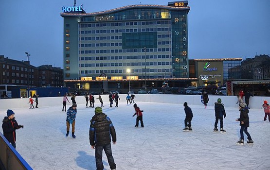 Slidotava Vienības laukumā darbosies līdz 10.martam