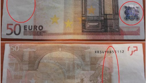 Valsts policija par viltotu eiro banknošu izplatīšanu aizturējusi organizētu grupu