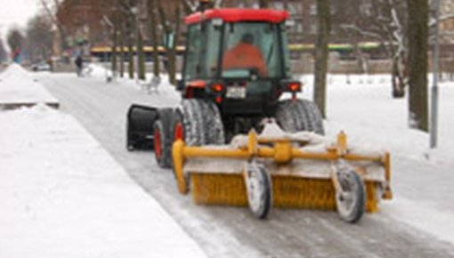 Pilsētas uzkopšana ziemas laika apstākļos