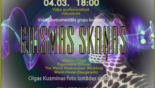Vokāli instrumentālo grupu koncerts “Gaismas skaņas”