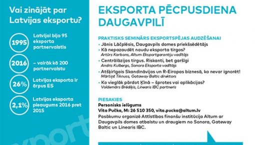 Eksporta pēcpusdiena Daugavpilī