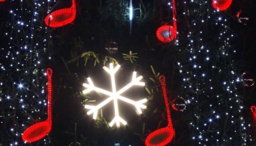 9. decembrī iemirdzējās pilsētas svētku egle (VIDEO)