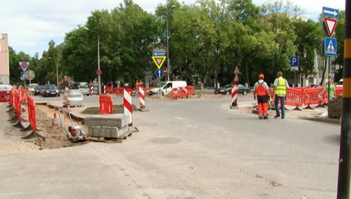 Tuvojas beigām remontdarbi Viestura ielas posmā no 18. Novembra līdz Kr. Valdemāra ielai