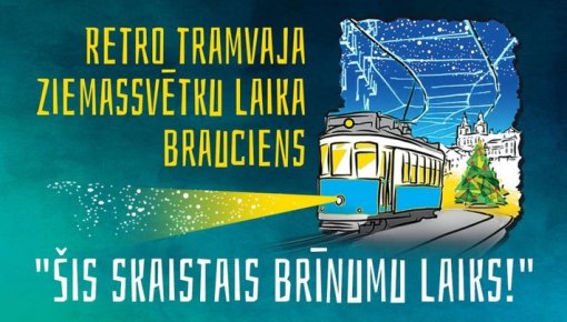 Decembrī Daugavpilī kursēs īpašais Ziemassvētku Retro tramvajs