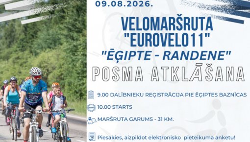 Augustā atklās jaunu “EuroVelo 11” velomaršruta posmu Augšdaugavas novadā