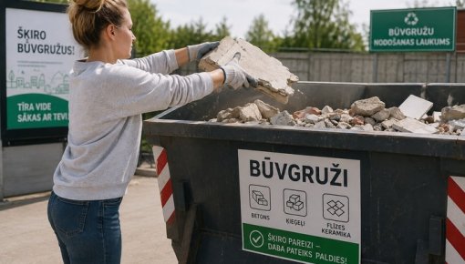Kas Latvijā atbildīgāk apsaimnieko būvgružus - sievietes vai vīrieši?