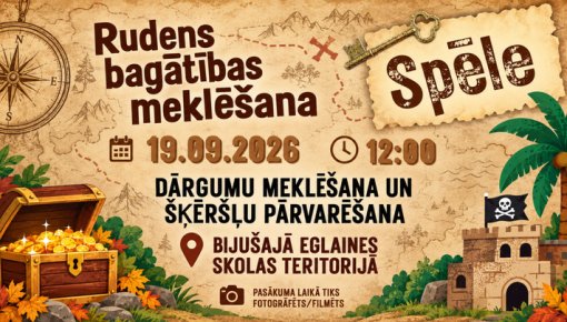 Eglainē bērnus un jauniešus aicina piedalīties “Rudens bagātības meklēšanā”
