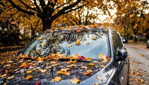 Rudenī uz automašīnām krājas slapjas lapas: kāpēc tās nevajadzētu atstāt uz virsbūves?