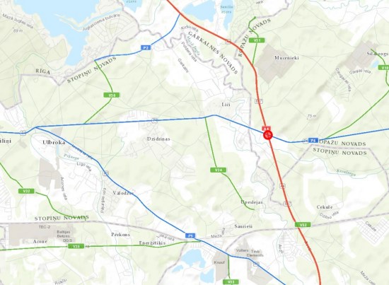 Uz laiku tiks izslēgti luksofori autoceļa Rīga – Ērgļi un Rīgas apvedceļa krustojumā