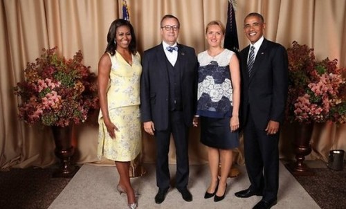 Igaunijas pirmā lēdija tikusies ar Mišelu Obamu