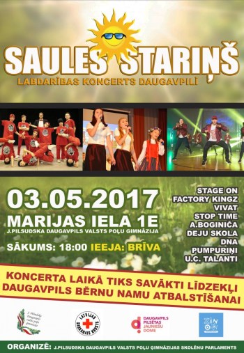 Labdarības koncerts  “SAULES STARIŅŠ”