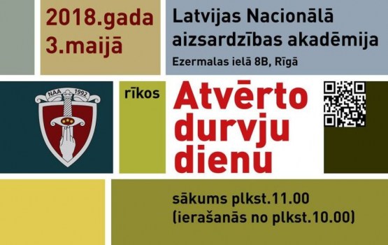  Bruņotie spēki aicina Nacionālās aizsardzības akadēmijas Atvērto durvju dienā iepazīt virsnieka profesiju