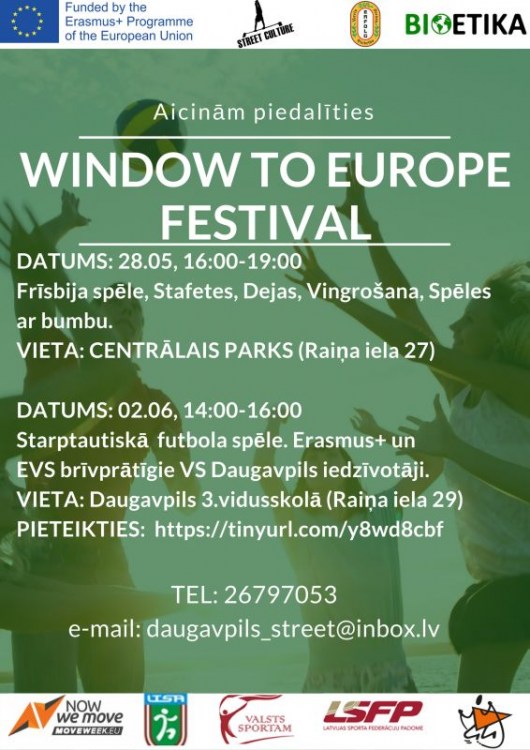 Aicinām piedalīties starptautiskajā festivālā “Window to Europe”!