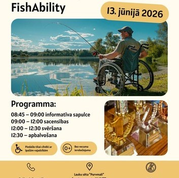Augšdaugavas novadā rīkos makšķerēšanas sacensības cilvēkiem ar invaliditāti