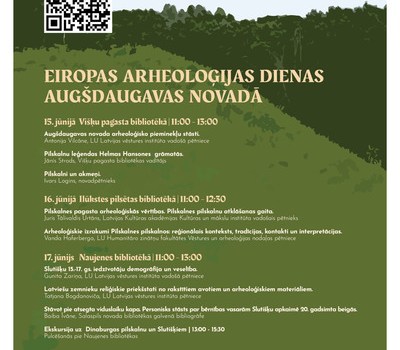 Augšdaugavas novadā notiks Eiropas arheoloģijas dienu pasākumi
