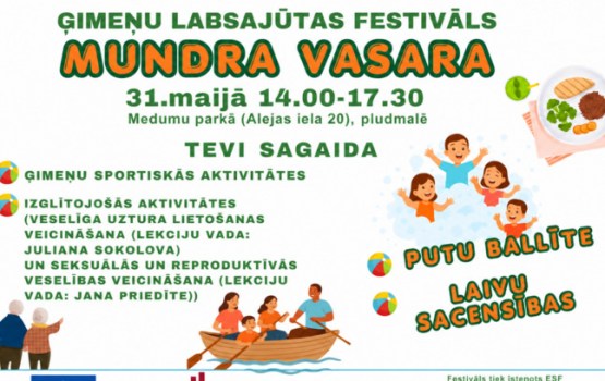 Medumu parkā notiks ģimeņu labsajūtas festivāls “Mundra vasara”