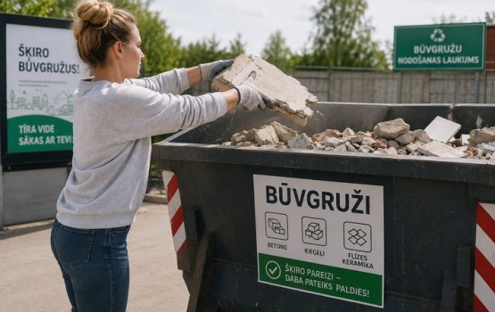 Kas Latvijā atbildīgāk apsaimnieko būvgružus - sievietes vai vīrieši?